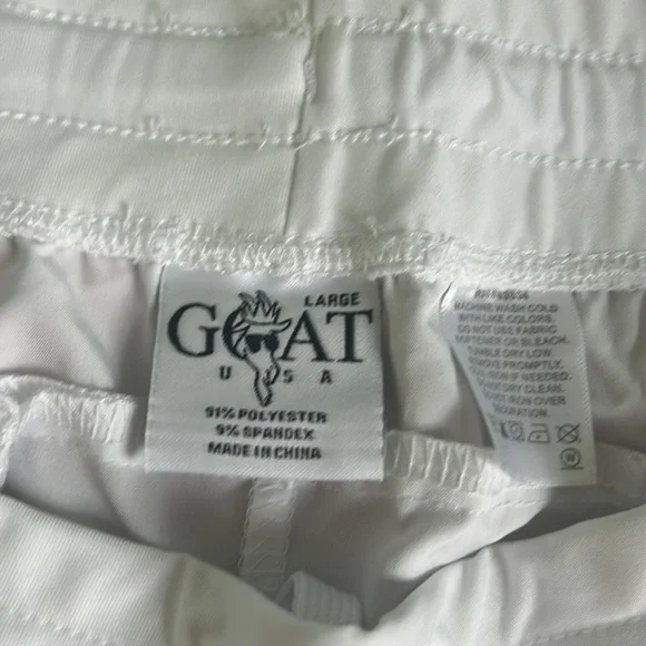 Men's GOAT White Shorts with Embroidered Flag - Picture 6 of 6